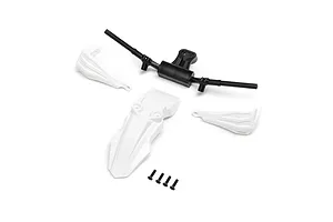 Losi Fender, Handguards &amp; Handle Bars, White: Promoto-SM