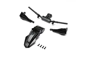 Losi Fender, Handguards &amp; Handle Bars, Black: Promoto-SM