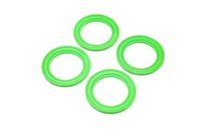 Losi Snap-in Beadlock Rings, Green (4): LMT 2.0