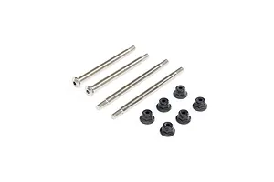 TLR Outer Hinge Pins, 3.5mm, Electro Nickel (2): 8X