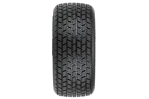 A top-down view of a Pro-Line Hoosier G60 dirt oval short course RC tire showing the tread pattern.
