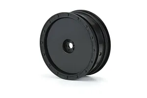 A single black Pro-Line 1/10 scale Showtime front sprint car wheel shown from a three-quarter angle against a white background.