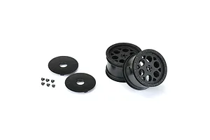 Pro-Line 1/10 Showtime Rear 2.2" 12mm Sprint Car Wheels (2) Black