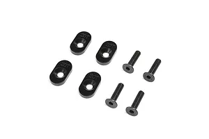 Losi Engine Mount Insert &amp; Screws 20T, Black(4): DBXL 2.0