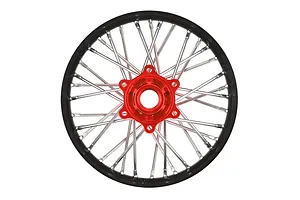 Pro-Line 1/4 Pro-Spec Aluminum V2 Bead Rear Wheel Black/Red (1): Promoto-MX