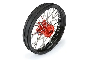 Pro-Line 1/4 Pro-Spec Aluminum V2 Bead Front Wheel Black/Red (1): Promoto-MX
