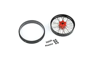 Pro-Line 1/4 Pro-Spec Aluminum V2 Bead Front Wheel Black/Red (1): Promoto-MX image 152118