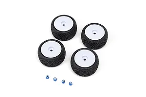 Pro-Line 1/28 Electron 2.0 T F/R Tires Mounted 7mm White (4): Micro-T image 152158