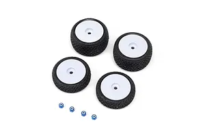 Pro-Line 1/24 Electron 2.0 Buggy F/R Tires Mounted 7mm White (4): Micro-B