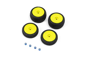 Pro-Line 1/24 Electron 2.0 Buggy F/R Tires Mounted 7mm Yellow (4): Micro-B