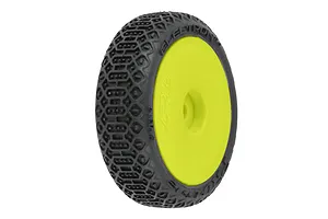 Pro-Line 1/24 Electron 2.0 Buggy F/R Tires Mounted 7mm Yellow (4): Micro-B image 152181