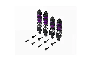 ARRMA Shock Set Front/Rear Assembled 700 cSt Oil Purple (4Pcs): MINI