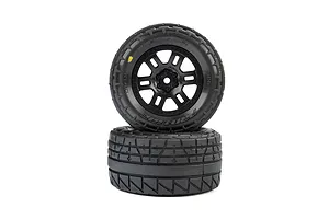 Pro-Line Menace Front/Rear Street Tires Mounted 12mm Black Split Six (2): ARRMA MINI KRATON image 152211