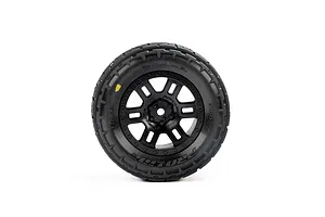 Pro-Line Menace Front/Rear Street Tires Mounted 12mm Black Split Six (2): ARRMA MINI KRATON image 152214