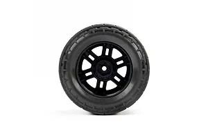Pro-Line Menace Front/Rear Street Tires Mounted 12mm Black Split Six (2): ARRMA MINI KRATON image 152215