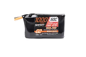 Spektrum 7.4V 1000mAh 2S 50C Smart G2 Trail Pro LiPo Battery: IC2 image 152287