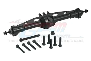 GPM SCX10 Pro Black Aluminium Rear Straight Differential/Axle Housing