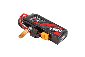 Gens Ace G-Tech 7.4V 3500mAh 2S LiPo battery with XT60 connector and G-Tech balance plug against a white background.