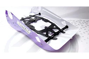 Raceform 1/8 On Road Pro Body Post Lazer Tracer tool mounted inside a clear RC car body shell on a white background.