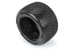 A single Pro-Line 2.2 inch Electron 2.0 RC stadium truck tyre showing the complex hexagonal tread pattern and sidewall branding.