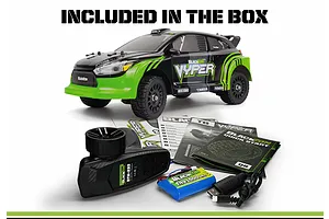 BlackZon Vyper RX RC Rally Car Electric 4WD 1/16 Scale RTR - Green image 153023