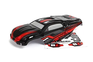 BlackZon 1/16 Slyder ST Painted Body Shell - Black/Red