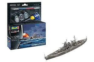 Revell 1/1200 Gneisenau Battleship Scaled Plastic Model Starter Kit