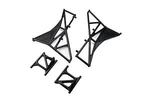 Losi Rear Fender Mounts &amp; Roll Cage - Black