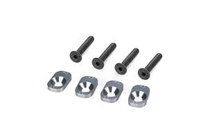 Losi Aluminium 14.5/19.5 Motor Mount Inserts 4Pcs - Silver