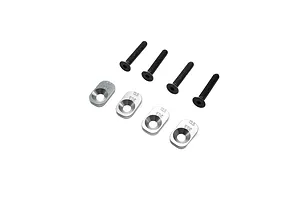Losi Aluminium 13.5/20.5 Motor Mount Inserts 4Pcs - Silver