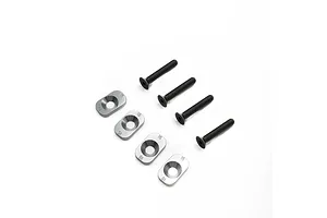Losi Aluminium 16.0/18.0 Motor Mount Inserts 4Pcs - Silver