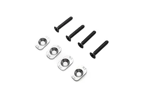 Losi Aluminium 16.5/17.5 Motor Mount Inserts 4Pcs - Silver