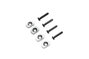 Losi Aluminium 17.0 Motor Mount Inserts 4Pcs - Silver