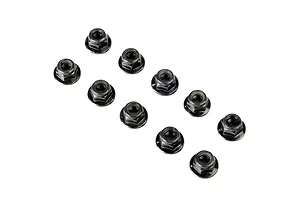 Losi Steel 6mm Flanged Nyloc Nuts 10Pcs