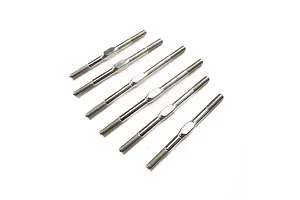 Losi Steel Turnbuckle Set 6Pcs - Silver