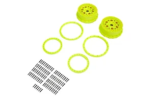 Pro-Line 3.1" Beadlock Rims with Rings 2Pcs - Yellow