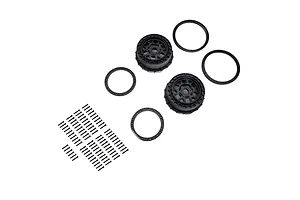 Pro-Line 3.1" Beadlock Rims with Rings 2Pcs - Black