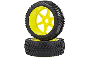 HSP 2.8" Off Road Tyres on Yellow Rims - Wheels 2Pcs image 15646