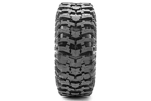 A single Pro-Line 1.9 inch Mickey Thompson Baja Pro XS crawler tyre viewed from the tread side against a white background.