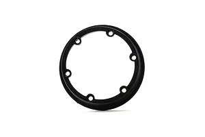 A black circular ring component with six mounting holes, designed for RC crawler wheel weight systems.