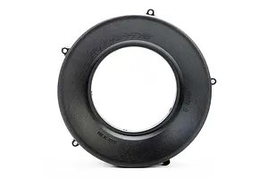 A black Pro-Line Rock-Tek tyre weight ring for 1.9 inch RC crawler wheels, shown against a white background.