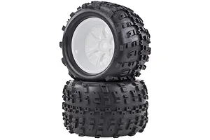 HSP 3.8" Off Road Tyres on White Rims - Wheels 2Pcs image 15658