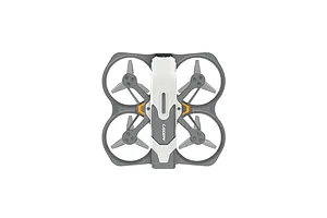 Top-down view of the CaddxFPV Protos FPV drone featuring a white and grey ducted frame design with four propellers.