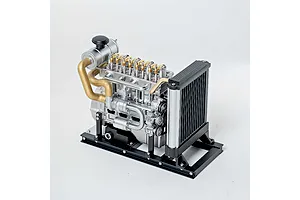 Teching 1/10 DM115 Mini 4 Cylinder Diesel Engine Scaled Metal Model Kit image 2