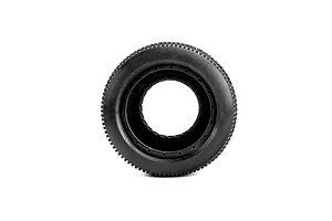 A single black Pro-Line 1/5 scale King Pin off-road RC tyre viewed from the side, showing the tread pattern and inner bead detail.