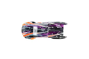 Top-down view of a Pro-Line 1/16 Brute RC truck body shell featuring a digital camo pattern in grey, black, orange, and purple.