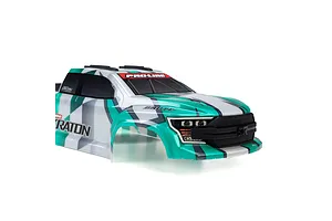 Pro-Line 1/16 Brute body shell for RC trucks, featuring a green, white, and grey Checkmate paint scheme on a white background.