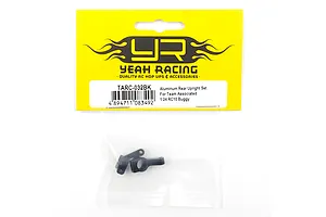 Yeah Racing TARC-032BK aluminum rear upright set for Team Associated 1/24 RC10 buggy in original yellow and black packaging.
