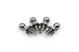 Yeah Racing 64 Titanium 4.3x4mm High Precision Ball Studs 4Pcs - Silver