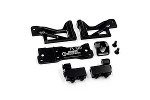 Yeah Racing Aluminium Servo Mount &amp; Chassis Brace Set - Black